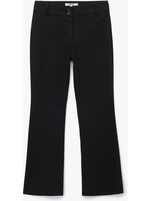 Koton Slim Fit Düğmeli Ispanyol Paça Kumaş Pantolon