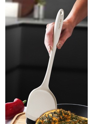 Neoflam Silikon Geniş Spatula Bej