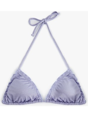 Koton Parlak Fırfırlı Bikini Üstü