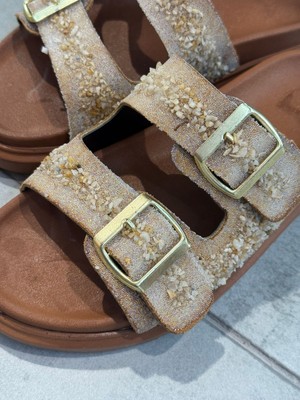 Taş Detaylı Terlik Taba