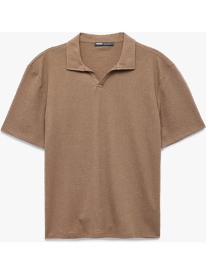 Koton Pamuklu Regular Fit V Polo Yaka Kısa Kollu Tişört