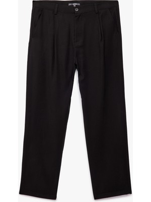 Koton Oversize Viskon Cep Detaylı Rayon Pileli Kumaş Yazlık Pantolon