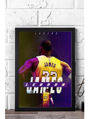 Lebron James Çerçeveli Tablo - Basketbol Nba Posteri Tablo