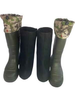 Adige Termal Çoraplı Silikon Destekli Avcı Bahçe Çizmesi S1 Güvenlik Standardı Eva Malzeme