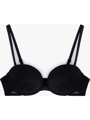 Koton Çıkarılabilir Askılı Ekstra Dolgulu Maximizer Destekli Dantelli Sütyen