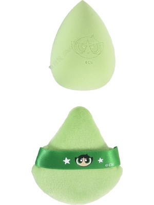 Miniso Powerpuff Girls Lisanslı Makyaj Süngeri ve Puf Seti Buttercup Renkli Tüm Cilt Tipleri İçin
