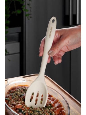 Neoflam Silikon Izgaralı Kaşık Bej