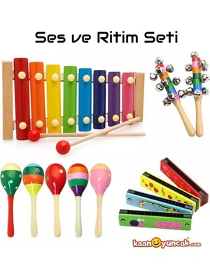 Kaan Oyuncak Elite Ahşap Ses ve Ritim Oyuncağı Seti Eğlenceli Tasarım ile 6+ Yaş Çocuklar İçin Eğitici Oyun