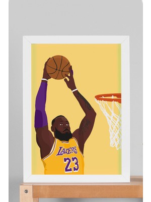 Lebron James Çerçeveli Tablo - Basketbol Nba Posteri Tablo