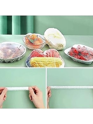 Makkam Home 100 Adet Tencere, Tabak Bonesi, Tek Kullanımlık Dayanıklı Lastikli Poşet, Tabak ve Tenc