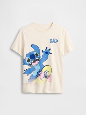 Gap Erkek Çocuk Krem Lilo & Stitch Gap Logo T-Shirt