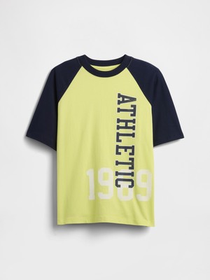 Gap Erkek Çocuk Sarı Relaxed Gap Logo T-Shirt