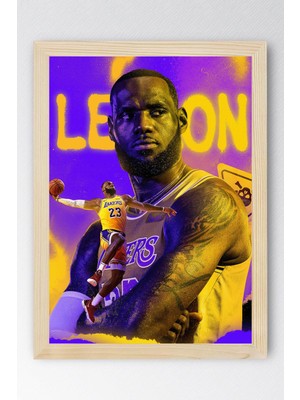 Lebron James Çerçeveli Tablo - Los Angeles Lakers Nba Posteri Tablo