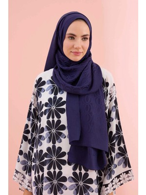 Imannoor Bambunoor Lacivert Naia Pamuk Şal 251-3027-003