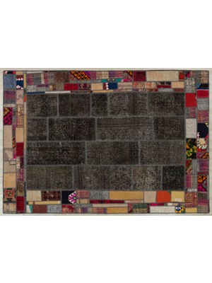 Anadolu Motifli Doğal Dokuma Patchwork Halı