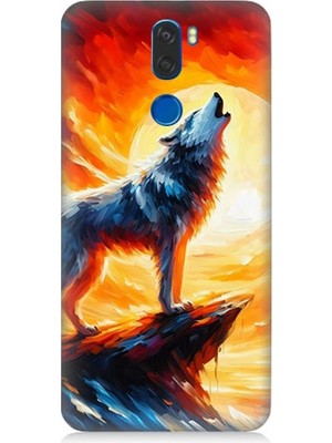 Vestel Venus Z30 Uyumlu Kayalıkta Uluyan Kurt Yalnızlığı  Desenli Silikon Kılıf