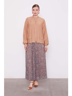 Camel Etnik Desen Etek Takım