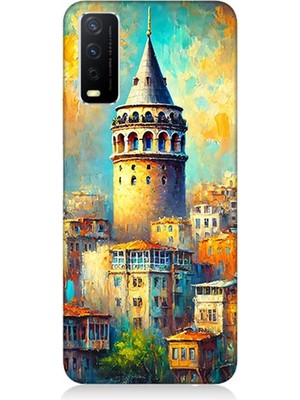 Vivo Y20 Uyumlu Galata’da Renkli Işıklar  Desenli Silikon Kılıf