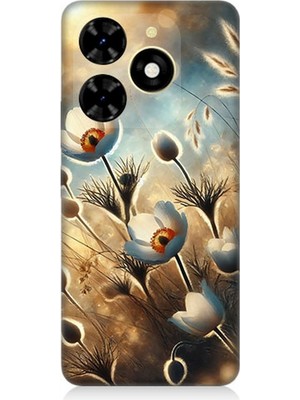Tecno Spark 20 Uyumlu Pamuk Dalları Bahar Ruhu  Desenli Silikon Kılıf