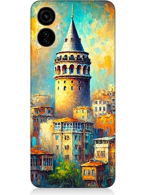 Tecno Spark 9 Pro Uyumlu Galata’da Renkli Işıklar  Desenli Silikon Kılıf