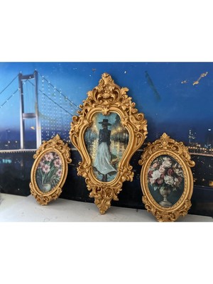 Dekopaj Duvar Tablo Vintage Tarzı 3lü Set