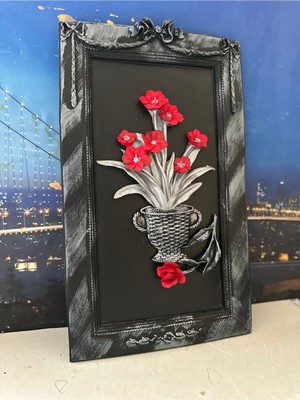 Büyük Boy Özel Tasarım El Yapımı Tablo Vintage Tarzı 50X33CM