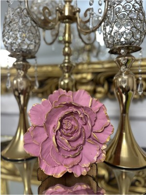Lotus Pembe Dekoratif Duvar Gülü