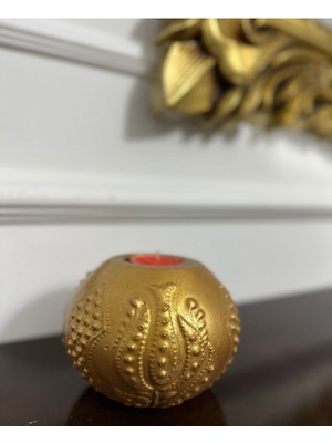 Dekoratif Büyük Mumluk ,  (14 Cm)Top Mumluk , Modern Tasarım Mum