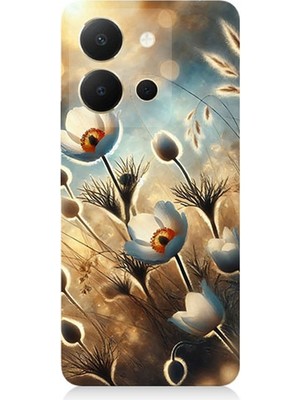 Vivo Y36 Uyumlu Pamuk Dalları Bahar Ruhu  Desenli Silikon Kılıf