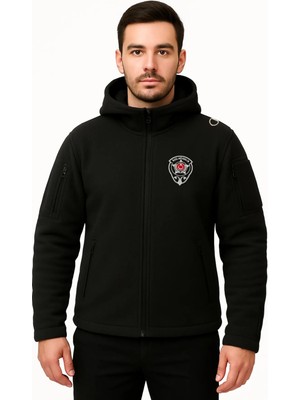 Arthur Özel Güvenlik Kapşonlu Nakış İşlemeli Polar – Kalın Kumaş, Cepli