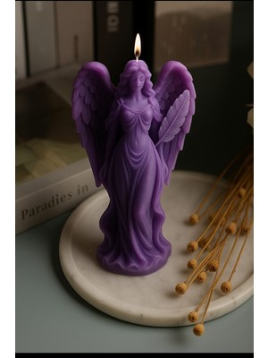 Dekoratif Hediyelik Melek Kanatlı Kadın Şeklinde Çiçek Kokulu Mum