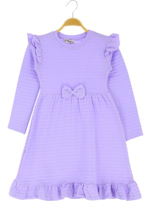 Kız Çocuk Elbise Fiyonklu