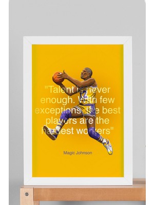 Magic Johnson Çerçeveli Tablo - Basketbol Nba Posteri Tablo