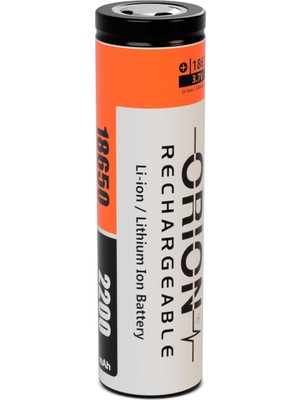 Orion 18650 Şarj Edilebilir Li-Ion Pil 2200mAh 3.7V Yüksek Performanslı Pil Tipi