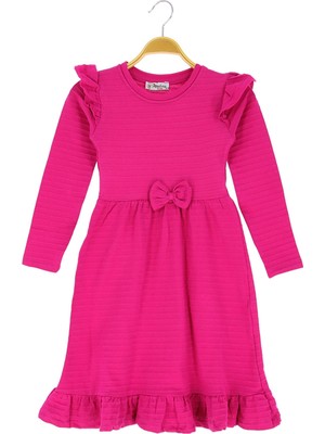 Kız Çocuk Elbise Fiyonklu