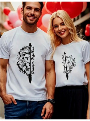 By Gg Design Nakış Baskılı Sevgili & Eş Tshırt