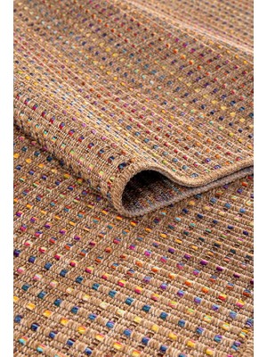 GÜLCEM HOME Naturel Jüt, Dokulove Örgü Modern Soft Tuşeli Sisal Jut Örme Dokuma Mekan Salon Oda Halısı