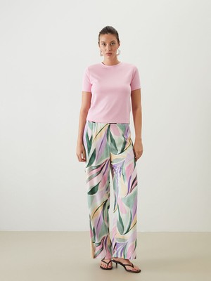 Lc Waikiki Yeni Sezon Beli Lastikli Cicekli Kadin Pantolon - S5NH89Z8