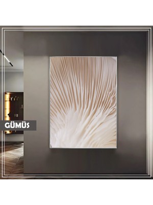 Harikabirev|soft Mantar Makro Modeli(Cream)|çerçeveli Temperli Cam Tablo Tekli Dikey