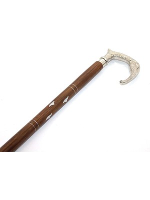 Fil Başlıklı Pirinç Baston 92 cm