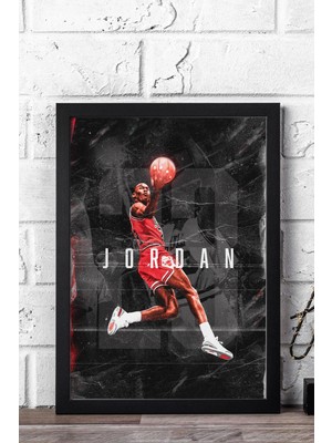 Michael Jordan Çerçeveli Tablo - Basketbol Nba Posteri Tablo