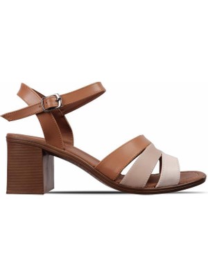 Papuçcity Frzn 03241 5 cm Topuklu Kadın Sandalet