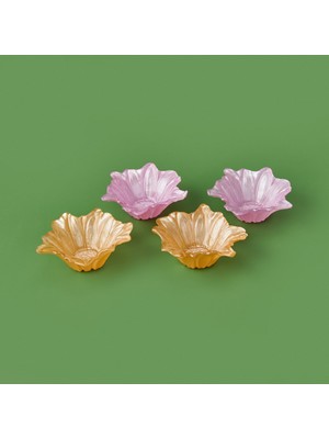 Evidea Kitchen Papatya 4'lü Çerezlik - Pembe - 10 cm