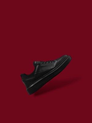 Oktay Kundura %100 Deri Ortopedik Yüksek Taban Erkek Sneaker Günlük Ayakkabı Bms B505