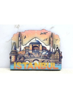 Ahşap Istanbul Temalı Magnet ALK4364