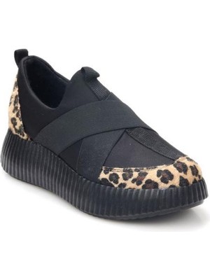 Papuçcity Fendii 02994 Bağcıksız Yüksek Taban Kadın Spor Ayakkabı