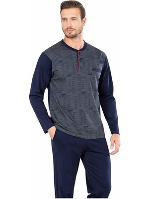 Pierre Cardin Erkek Uzun Kollu Jakarlı Özel Kutulu Pijama Takımı