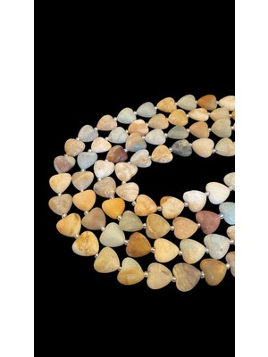 Dünya Doğal Taş Kalp Amazonit Taşı Dizi