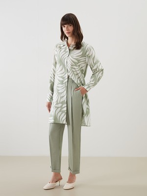 Lc Waikiki Yeni Sezon Beli Lastikli Kadin Pileli Pantolon - S5KQ98Z8