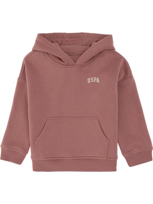 U.S. Polo Assn. Kız Çocuk Orkide Kapüşonlu Şardonlu Basic Sweatshirt 50314304-VR221